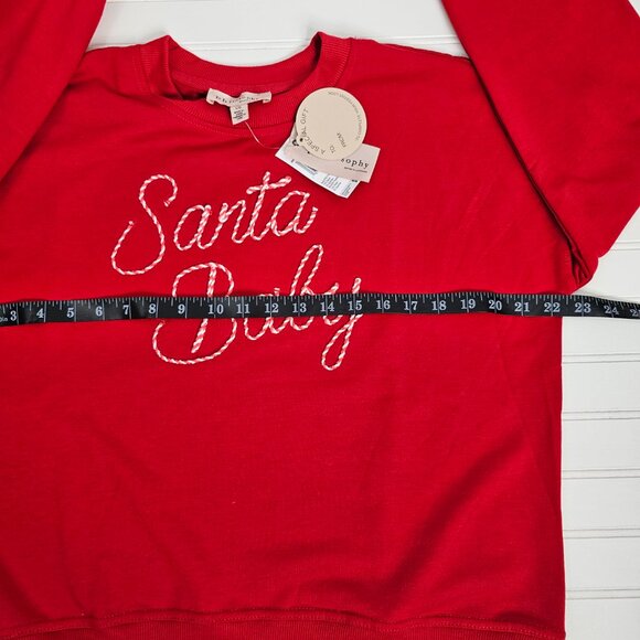 Philosophy Santa Baby Women's Red Ultra Soft Holiday Sweatshirt Size L NWT - Picture 12 of 15